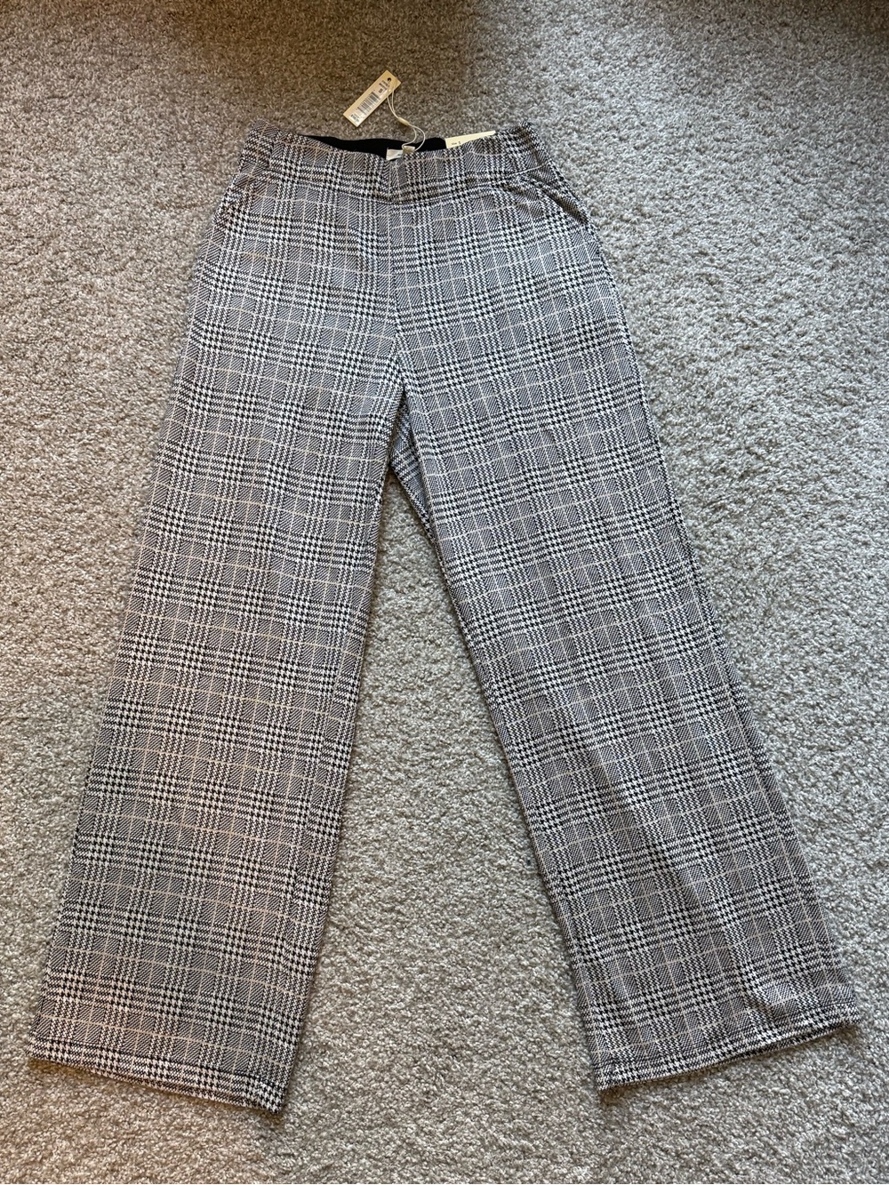 Max Studio Black and Gray Easy Leg Trouser